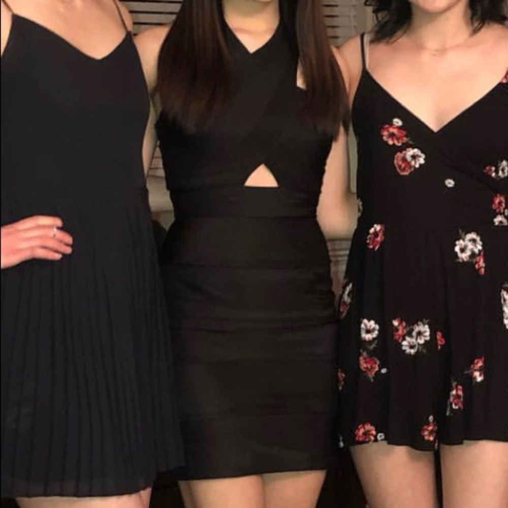 Black Cutout Bodycon Mini Dress